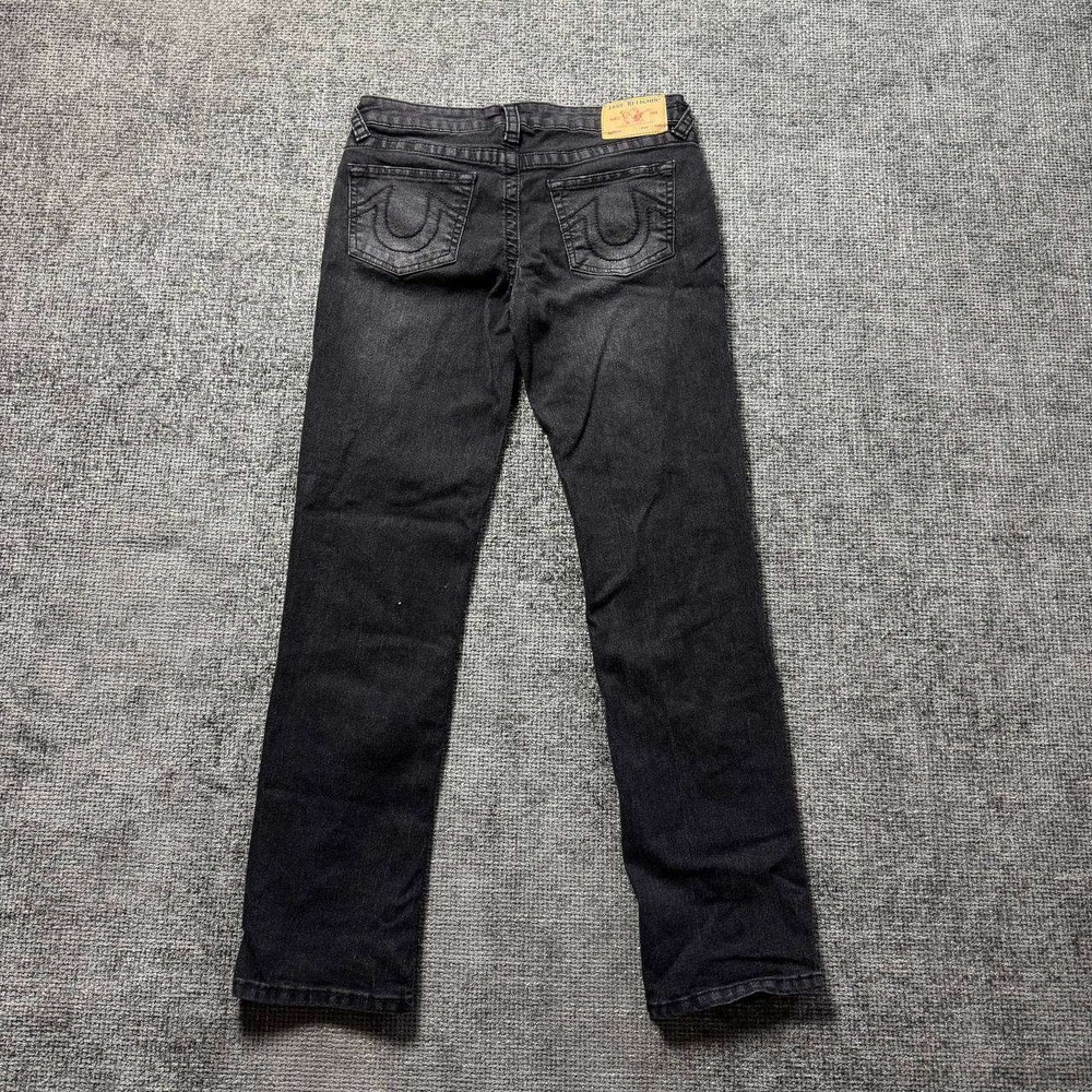 True Religion‎ Geno Relaxed Slim Jeans Women 16 Black Charcoal Streetwear Denim